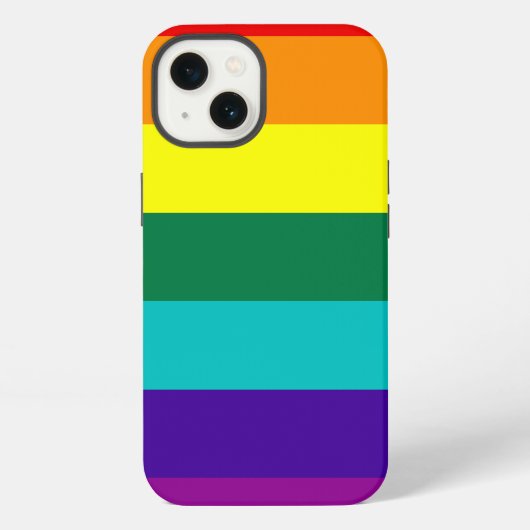 7 Stripes regenboogpride iPhone Hoesje (Achterkant)