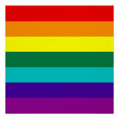 7 Stripes regenboogpride Poster (Voorkant)