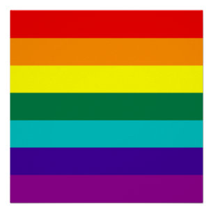7 Stripes regenboogpride Poster