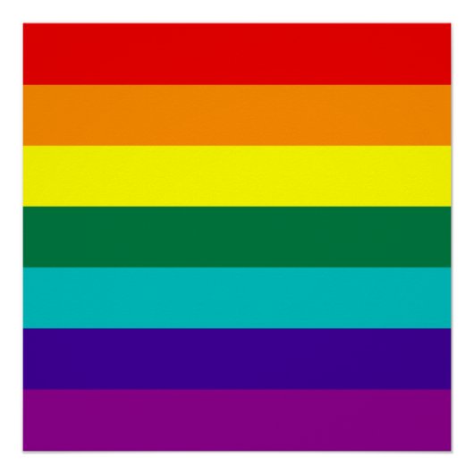 7 Stripes regenboogpride Poster (Voorkant)