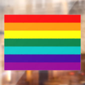 7 Stripes regenboogpride Raamsticker (Vel 2)