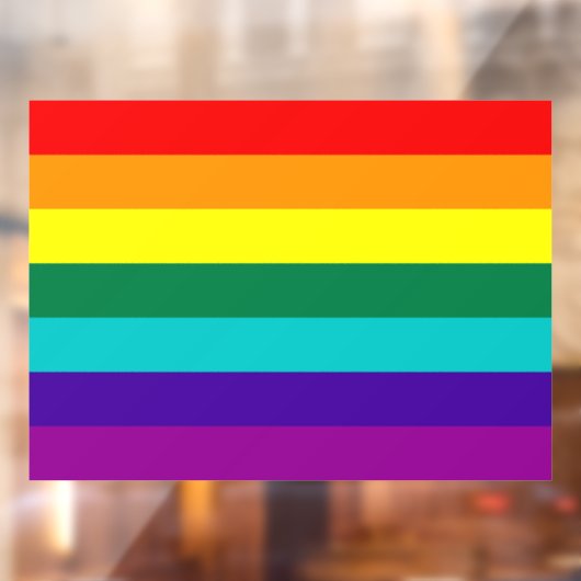 7 Stripes regenboogpride Raamsticker (Vel 2)
