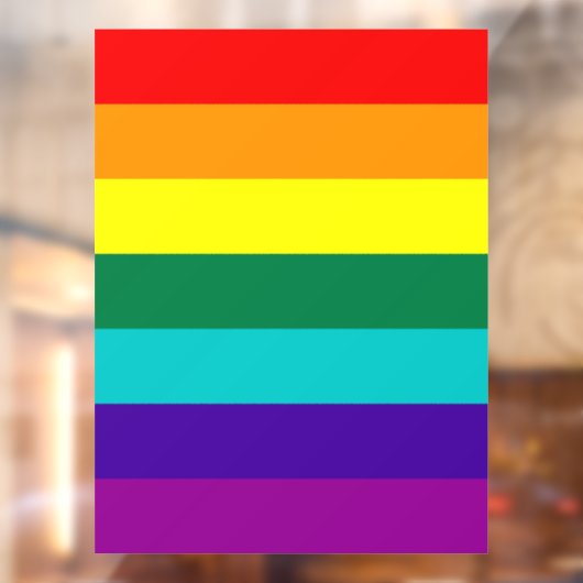 7 Stripes regenboogpride Raamsticker (Vel 2)