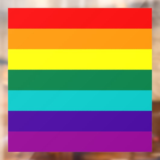 7 Stripes regenboogpride Raamsticker (Vel 2)
