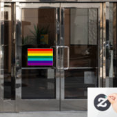 7 Stripes regenboogpride  Raamsticker (Kantoordeur)