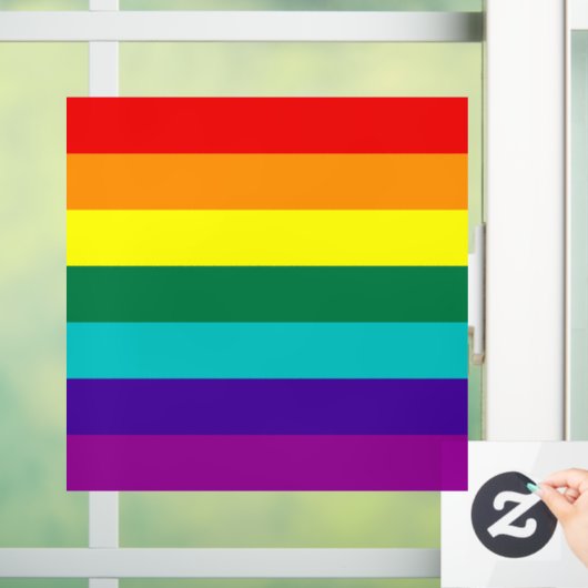 7 Stripes regenboogpride  Raamsticker (Huis)