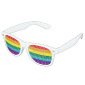 7 Stripes regenboogpride Retro Zonnebril (Gekanteld)