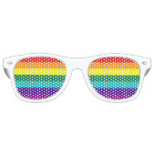 7 Stripes regenboogpride Retro Zonnebril (Voorkant)