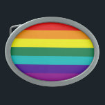7 Stripes regenboogpride-valgordel sluiting Gesp<br><div class="desc">7 Stripes Rainbow Gay Pride Flag Belt Sluiting met hete roze streep verwijderd omdat er geen hete roze stof beschikbaar is (1978-79).</div>