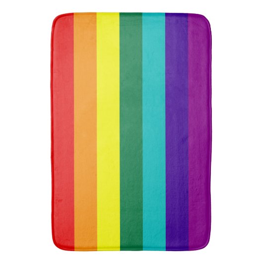 7 Stripes Regenboogpride vlag Badmat (Voorkant Verticaal)
