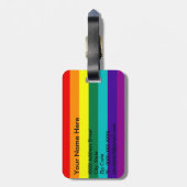 7 Stripes Regenboogpride vlag Bagagelabel (Achterkant verticaal)