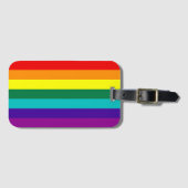 7 Stripes Regenboogpride vlag Bagagelabel (Voorkant (horizontaal))