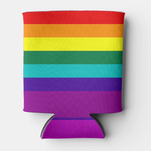 7 Stripes Regenboogpride vlag Blikjeskoeler (Voorkant)