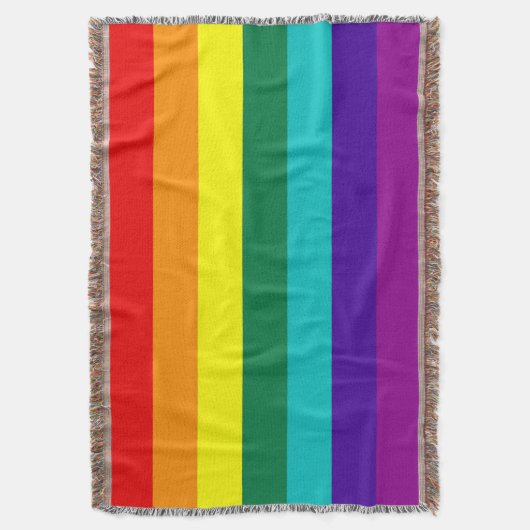 7 Stripes Regenboogpride vlag Deken (Voorkant Verticaal)
