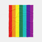 7 Stripes Regenboogpride vlag Fleece Deken (Voorkant)