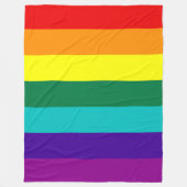 7 Stripes Regenboogpride vlag Fleece Deken (Voorkant)