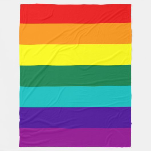7 Stripes Regenboogpride vlag Fleece Deken (Voorkant)