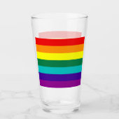 7 Stripes Regenboogpride vlag Glas (Voorkant)