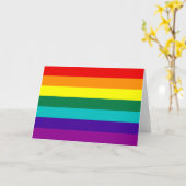 7 Stripes Regenboogpride vlag Kaart (Gele Bloem)