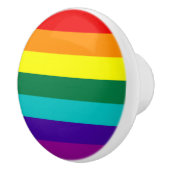 7 Stripes Regenboogpride vlag Keramische Knop (Rechts)