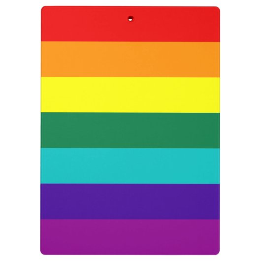 7 Stripes Regenboogpride vlag Klembord (Achterkant)