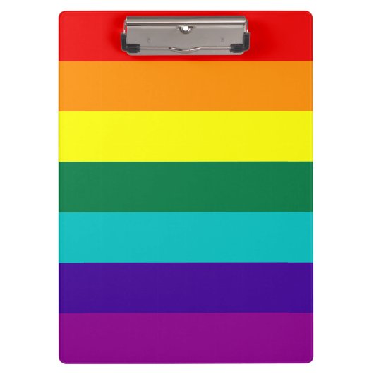 7 Stripes Regenboogpride vlag Klembord (Voorkant)