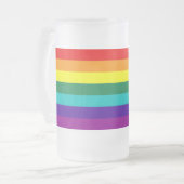 7 Stripes Regenboogpride vlag Matglas Bierpul (Voorkant links)