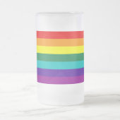 7 Stripes Regenboogpride vlag Matglas Bierpul (Center)