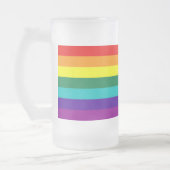7 Stripes Regenboogpride vlag Matglas Bierpul (Links)