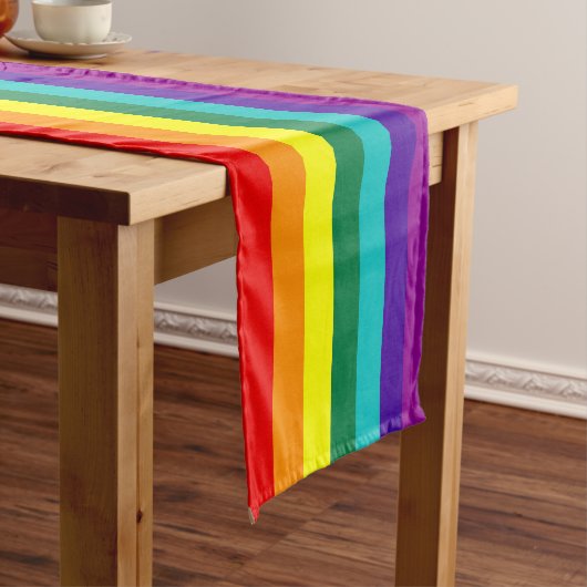 7 Stripes Regenboogpride vlag Medium Tafelloper (Voorbeeld)