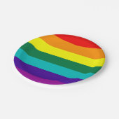 7 Stripes Regenboogpride vlag Papieren Bordje (Gekanteld)