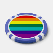 7 Stripes Regenboogpride vlag Poker Chips (Enkel)