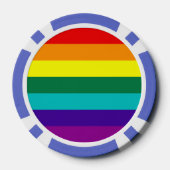 7 Stripes Regenboogpride vlag Poker Chips (Achterkant)