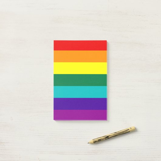 7 Stripes Regenboogpride vlag Post-it® Notes (Op bureau)