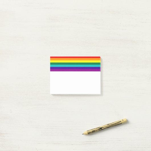 7 Stripes Regenboogpride vlag Post-it® Notes (Op bureau)