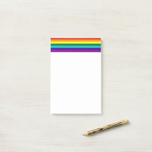 7 Stripes Regenboogpride vlag Post-it® Notes (Op bureau)