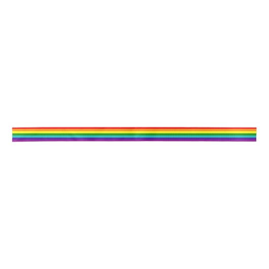 7 Stripes Regenboogpride vlag Satijnen Lint (Voorkant)