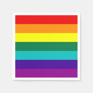 7 Stripes Regenboogpride vlag Servetten
