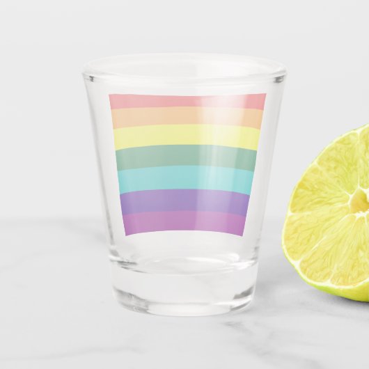 7 Stripes Regenboogpride vlag Shot Glas (Achterkant)