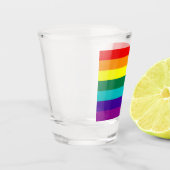 7 Stripes Regenboogpride vlag Shot Glas (Links)