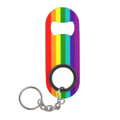 7 Stripes Regenboogpride vlag Sleutelhanger Flessenopener (Voorkant)