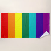 7 Stripes Regenboogpride vlag Strandlaken (Voorkant)