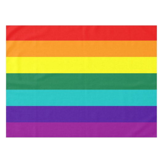 7 Stripes Regenboogpride vlag Tafelkleed (Voorkant (Horizontaal))