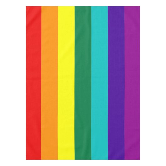 7 Stripes Regenboogpride vlag Tafelkleed (Voorkant)