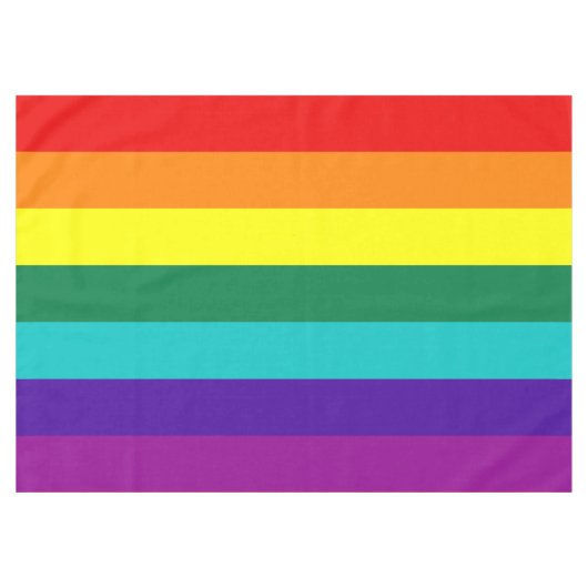 7 Stripes Regenboogpride vlag Tafelkleed (Voorkant (Horizontaal))