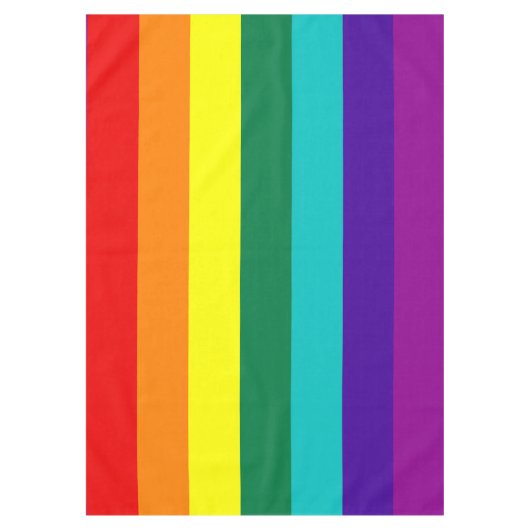 7 Stripes Regenboogpride vlag Tafelkleed (Voorkant)