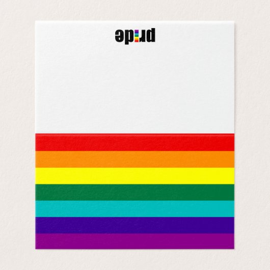 7 Stripes regenboogvlag Kaart (Buitenkant ongevouwen)