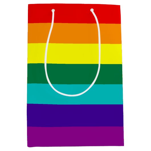 7 Stripes regenboogvlag Medium Cadeauzakje (Voorkant)