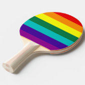 7 Stripes regenboogvlag Tafeltennisbatje (Voorkant Gekanteld)