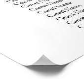 7 Tabel | Elegant modern bruiloft Poster (Hoek)